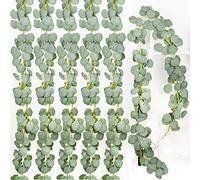 DearHouse 6 guirnaldas de eucalipto Artificiales de Seda sintética, Hojas de eucalipto, vides, Guirnalda Hecha a Mano, vegetación, telón de Fondo de Boda, Arco de decoración de Pared, 6.1 pies/Pieza