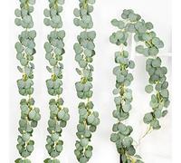 DearHouse Guirnalda de eucalipto Artificial de Seda sintética, Hojas de eucalipto, Enredaderas, Hechas a Mano, Guirnalda Verde para Boda, decoración de Pared