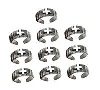 DEARMAMY 1 Juego Anillo Anillo De Moda Anillo De Dedo Decorativo Anillo De Dedo De Apertura Joyas Conmemorativas Adornos Joyas De Anillo Joyería Elegante Aleación Silver 10 Piezas