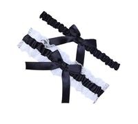 DEARMAMY 1 Juego anillo de de arco cuerpo boda para novia liga de muslo faja de dama de honor tirantes tocados de novia tiaras de novia accesorio de boda liga de encaje cordón