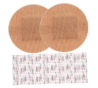 DEARMAMY 1 Juego Apósito Adhesivo Cubrir Tela Cortar Banda Mancha Vendas Redondas Hemostasia Protección Consejos Vendajes Adhesivos Light Brown Tejido Elástico 50 Piezas