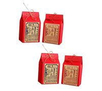 DEARMAMY 1 Juego Bolsas De Vintage Para Bodas De Empaque Creativo Rojo Y Azul Para Celebraciones Cumpleaños Y Fiestas Diseño Elegante Y Retro Para Chocolates Y 4 Piezas