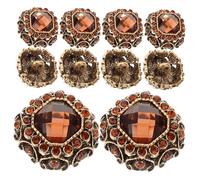 DEARMAMY 1 Juego Botones De Abrigo Cuello Bucle Decoración Coser Broches De Edredón Cárdigans Embellecer Funda Nordica Tachuelas Fabricante Estirador Prenda Brown Aleación De Zinc 10 Piezas