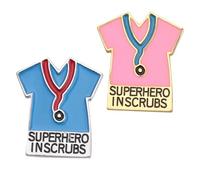 DEARMAMY 1 Juego Broche Revelar Guardián De La Camiseta De Género Poseedor Carretes Para Insignias Retráctiles Carrete De Placa Alfileres De Esmalte Arete Cuerpo Patas Aleación 2 Piezas