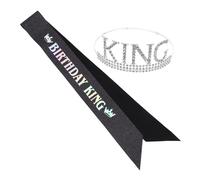 DEARMAMY 1 Juego De De Rey De Cumpleaños Para Niño Banda Con La Frase "it Is My Birthday" Para Hombre Correa Para El Hombro Adornos Decorativos Para Fiestas