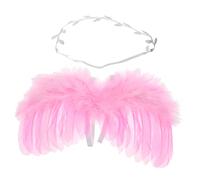 DEARMAMY 1 Juego Diadema de alas de condujo alas de hadas apoyos de la foto de los apoyos de la foto del ala alas de fotografía para bebés accesorios de carnaval venda rosa