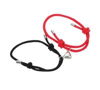 DEARMAMY 1 Par el amor atrae pulsera Joyas negras joyería de muñeca elegante joyas de del corazón pulsera de pulsera decorativa cadena de mano cuerda rojo