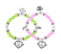 DEARMAMY 1 Par pulsera de pulsera para combinar delicada pulsera a juego couple bracelet Brazaletes amistad pulseras de colores a juego pulseras de coplas novedosas cuenta de vidrio