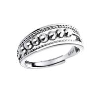 DEARMAMY 1 Pc Anillo Con Cuentas De Lunares Anillo Romantico Anillo Retro Anillo De Dedo De Moda Anillo Creativo Joyería De Simple Anillo Giratorio Adorno De Anillo Cobre