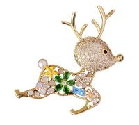 DEARMAMY 1 Pc Broche de cervatillo navideño Navidad broche de ropa creativa lindo broche navideño broche de apoyo broche de alce broche con forma de animal broche en forma de alce cobre