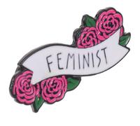 DEARMAMY 1 Pc Broche De Rosa Boda Broches De Flores Para Mujer Alfiler Rosa Pin De Esmalte Feminista Dama De Honor Decoración De Ramillete Women Gender Pin De Agente Inmobiliario Aleación
