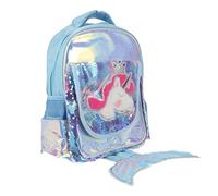 DEARMAMY 1 Pc Mochila De Sirena Bolsa De Hombro Chica Mochilas Transportador Mochila Unicornio Dibujos Animados Mensajero Bolsas Mochila Preescolar Juguete Cartuchera Mini Nylon Blue