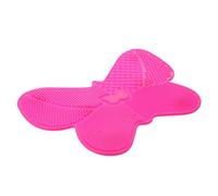 DEARMAMY 1 Pieza Almohadilla De Silicona Para Fregar Cepillo De Maquillaje Depurador Placa De Limpieza De Cepillos Accesorios De Limpieza De Herramientas De Belleza Rosy Gel De Sílice