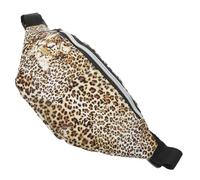DEARMAMY 1 Pieza Bandolera Sling Bag riñonera con Motivo de Leopardo riñonera de Piel sintética Grey