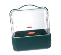 DEARMAMY 1 Pieza Caja de Almacenamiento de Cosméticos y Joyas de Gran Capacidad Verde Pavo Real Organizador de Maquillaje Multifuncional para Hogar Hotel Decoración de Mesa y para Amigos y