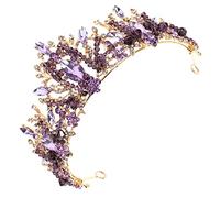 DEARMAMY 1 Pieza De Cristal Tiara De Novia Boda Nupcial De Reina Ducha Extrañar Tiaras y Coronas Para Mujer Novias Accesorios Para Mujer Joyas De Princesa Moda Pedrería