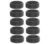 DEARMAMY 10 Anillos Deportivos de Silicona Elástica para Hombre, Talla 8, Color Negro, Resistentes al Desgaste y Antiarañazos, Ideales para Fitness y Actividades al Aire Libre