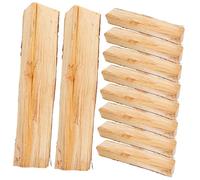 DEARMAMY 10 Palitos de Madera Auténtica para Chimenea, Troncos Partidos Rústicos Decorativos, Leña Falsa para Decoración de Hogar y Fiestas al Aire Libre, Inserto de Chimenea Imitacion, 10