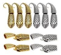 DEARMAMY 10 Pares Cierres Cabeza de Serpiente de Aleación para Pulseras y Collares Accesorios de Joyería DIY Hebillas para Conectar Bisutería Suministros Manualidades