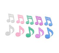 DEARMAMY 10 Piezas Colgante De Nota Musical Hilo De Bordar De Color Sólido Soporte De Tuerca Silbato Colorido Paleta De Colores Colgante De Instrumento Musical Silbato De Cordón Acrílico