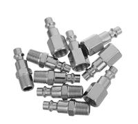 DEARMAMY 10 piezas Conjunto de Conectores Rápidos para Mangueras de Aire Npt con Rosca Macho y Hembra Acopladores Neumáticos para Herramientas de Aire Instalación Fácil y Conexión Segura