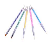 DEARMAMY 10 Piezas Pluma Perforadora De Doble Punta De Lápices De Gel Uv Para Arte De Uñas Decoración De Uñas Brillantina Diseño