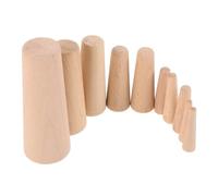 DEARMAMY 10 Piezas Tapón de Madera Tapón de Drenaje de Kayak Profesional Cónico, Madera, 10 Uds, Ligero, Resistente a Burbujas de Agua, para Yate y Barco, Accesorio Náutico de Emergencia