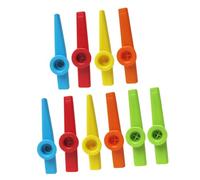 DEARMAMY 10 piezas Unidades Kazoo de Plástico Educativo para Instrumento Musical Portátil Colorido para Fiestas y Acompañamiento Juguete Didáctico Fácil de Usar para Color Aleatorio