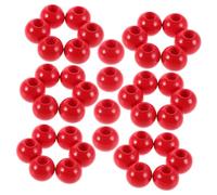 DEARMAMY 100 Cuentas de Madera Rojas Agujero Grande para Manualidades Macramé y Decoración Cuentas Espaciadoras Estilo Rústico Ideales para Proyectos DIY y Joyería Artesanal