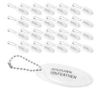 DEARMAMY 100 Etiquetas Colgantes para Chaquetas de Plumón con Cordón Etiquetas Inflables para Ropa Identificación Clara de Composición Resistentes al Desgaste 1ª Generación 100 Juegos