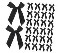 DEARMAMY 100piezas Lazos Hechos a Mano Mini Lazos Negros Lazos Pequeños para Manualidades DIY Decoración Cinta Satinada para Proyectos De Costura Envoltorios y Recuerdos De Bodas