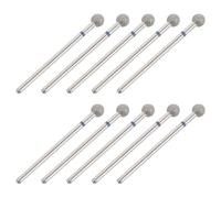 DEARMAMY 10piezas Cabezal para Pulir Uñas de Carburo Broca Cónica para Manicura Rusa Herramienta de Pulido para Cutículas para Modelar y Formar Uñas