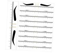 DEARMAMY 10piezas Regla Para Cejas Adhesivo Desechable Plantilla De Cejas De Herramienta De Medición Para Maquillaje De