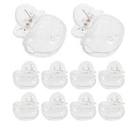 DEARMAMY 10piezas Tapas para Cepillos de Dientes Protectoras Forma de Pato Clips de Plástico para Viajes Hogar Camping Baño y Negocios