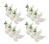 DEARMAMY 12 Broches de Paloma Paz en Aleación de Zinc, Accesorio Versátil y Duradero para Fiesta o Funeral Diseño Elegante y Delicado