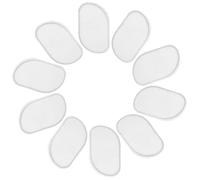 DEARMAMY 12 Esponjas de Silicona Transparentes para Maquillaje en Forma de Hoja, No Absorbentes, Lavables, Mini Borlas para Base, Polvos Prensados y Sueltos, Aplicador Facial para Rutina