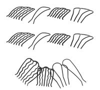 DEARMAMY 12 Horquillas Metálicas Cabello Recogido Juego de Peines Laterales Dientes 4 Redondos 3 Pequeños de 7 Dientes 3 en Forma de U Accesorios para Mujer y Niña para Peinados Vintage