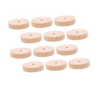 DEARMAMY 12 piezas Ruedas de Madera Mini para Manualidades Repuestos sin Terminar para Modelos de Coches Helicópteros y Barcos DIY Grosor Accesorios para Juguetes de Construcción