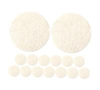 DEARMAMY 15 Piezas almohadillas exfoliantes faciales de lufa eliminar puntos negros limpiador almohadillas exfoliantes para el cuerpo esponja vegetal Beige