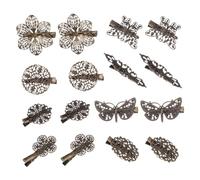 DEARMAMY 16 Piezas Pinzas Pelo Mariposas Retro Horquillas de Forma de Pato Vintage Accesorio Cabello de Mujer para Fiestas y Eventos Formales