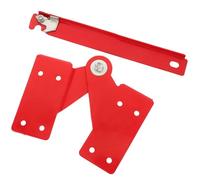 DEARMAMY 1juego Kit de Bisagra para Escalera de Aluminio Accesorio de Repuesto con Gran Unión Roja Incluye Tornillos y Varilla Angular Versátil para Escaleras de Ático y Andamios Ligeros