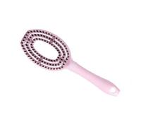 DEARMAMY 1Pieza Peine de Masaje de Cabelludo de Plástico para Salón Masaje Estimula Circulación Sanguínea Diseño Antistático Color Rosa