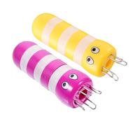 DEARMAMY 2 Agujas de Tejer Francesas en Forma de Abeja, Tejedora de Cuerda Práctica para Manualidades Diy, Herramienta Compacta para Tejer Bufandas, Pulseras y Suéteres, Colores Amarillo