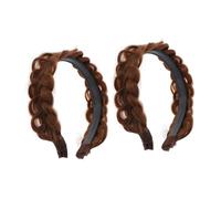 DEARMAMY 2 Diademas Para Peluca Accesorios Para Mujer Rizos Diadema Ancha De Resina