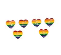 DEARMAMY 2 Juegos Broche En Forma De Corazón Broches Alfiler Accesorios Pegatinas Flor En El Ojal Decoraciones De Orgullo Insignias Divertidas Mi Insignia De Batería Social 3 Piezas * 2