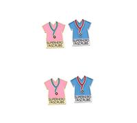 DEARMAMY 2 Juegos Broche Patas Retráctil Revelar Corazón Arete Guardián De La Camiseta De Género Accesorios Cuerpo Alfiler Botones Reloj De Bolsillo Carrete De Placa Aleación 2 Piezas * 2