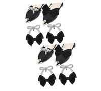 DEARMAMY 2 Juegos Clip De Zapato De Lazo Joyería De Zapatos Pinzas Para Zapatos Shoe Clips Shoe Laces Amuletos De Zapatos Para Tacones Pinzas Decorativas Para Zapatos Metal 4 Uds * 2