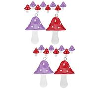 DEARMAMY 2 Juegos Colgante De Seta Pequeña Juego De Setas Hongo Para Mujeres Encantos De Resina Colgante Para Teléfono De Hongos Amuleto De Hongo De Resina Encantos Del Llavero 10 Uds * 2