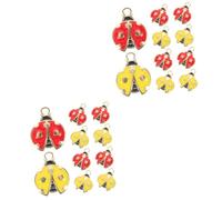 DEARMAMY 2 Juegos Kits De Cuentas Encantos Para Manualidades Rosario Equipo Chucherias Colgante De Dibujos Animados Pequeños Dijes Para Joyas Joyería Colgante Decoración Aleación 10 Uds * 2