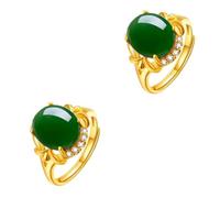 DEARMAMY 2 Piezas anillo ajustable anillo de curativas medidor de anillos dedo bisuteria mujer bijuteria mujer joyas de anillo decoración de anillos revestimiento de cobre